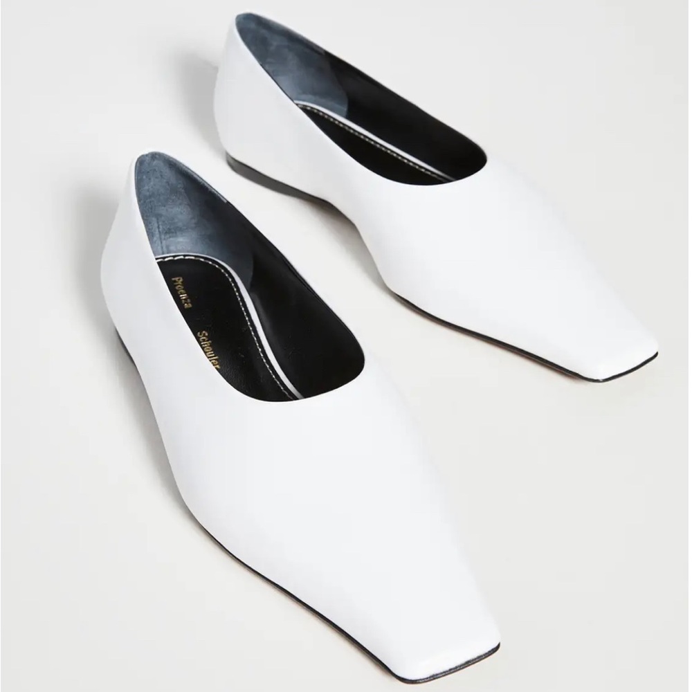 Proenza Schouler Trap Flats White